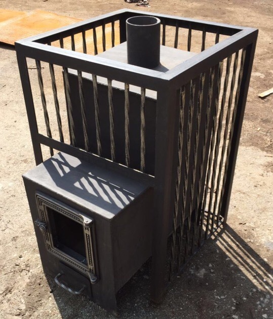 Печь с решёткой