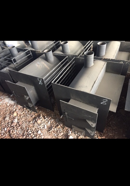 Печь из трубы на 3 помещения длина 750 ширина 700 высота 650